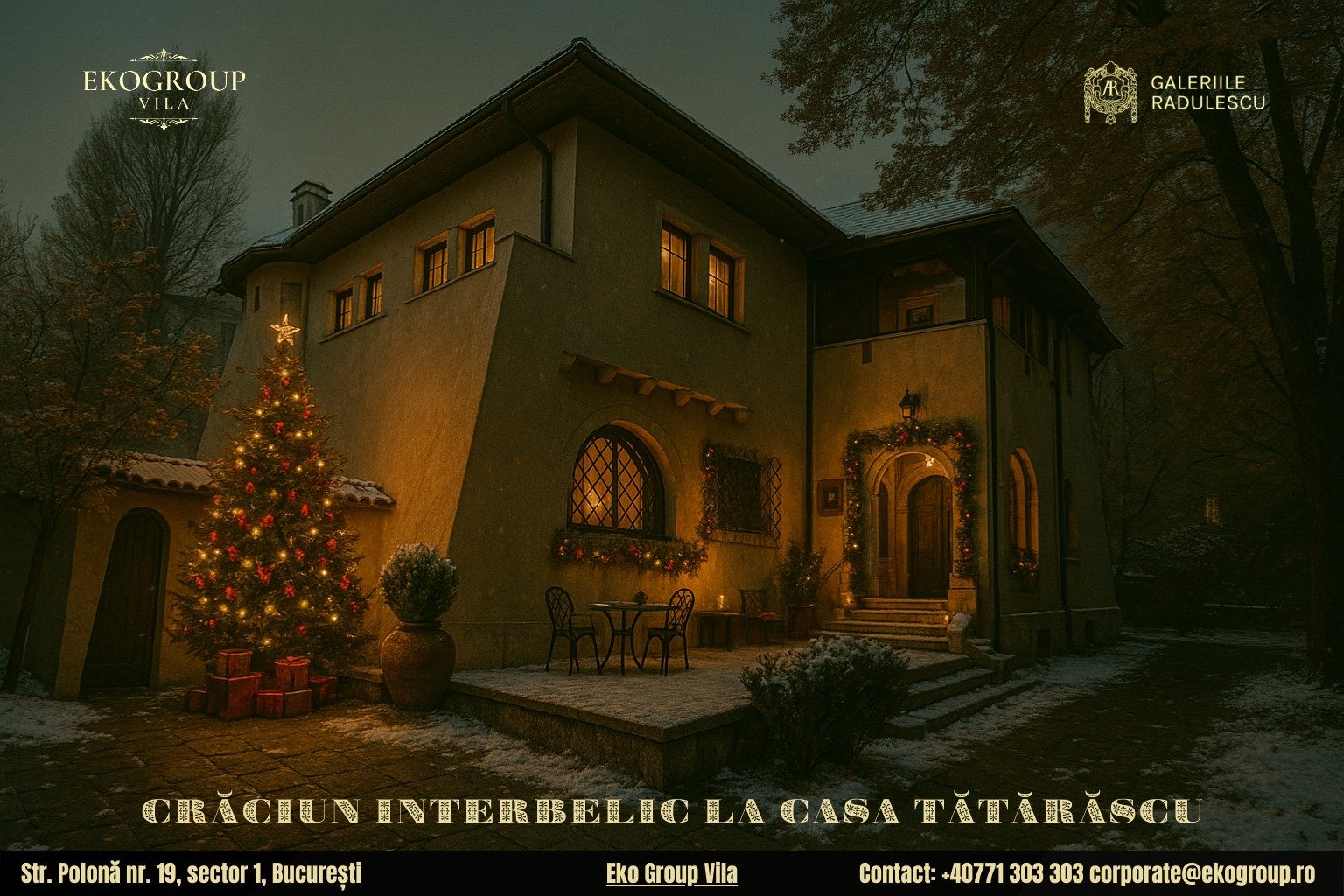 Poveste de Craciun: Magia anilor ’30 în atmosfera memorabilă a fostei Case Tătărăscu, astăzi Eko Group Vila 4 Poveste de Craciun: Magia anilor ’30 în atmosfera memorabilă a fostei Case Tătărăscu, astăzi Eko Group Vila